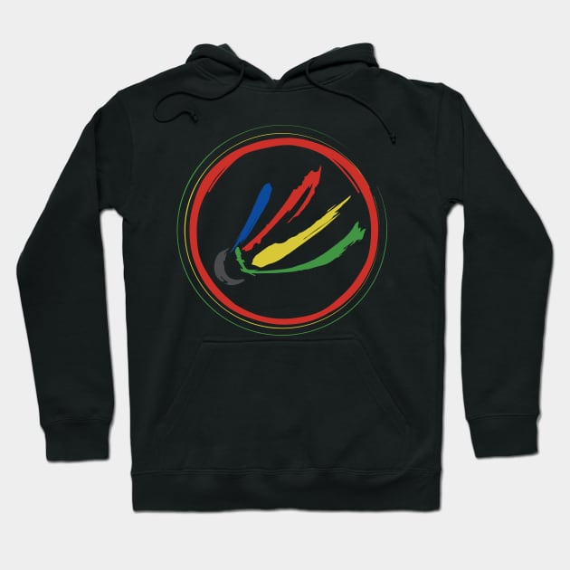 colorful badminton icon Hoodie by asepsarifudin09